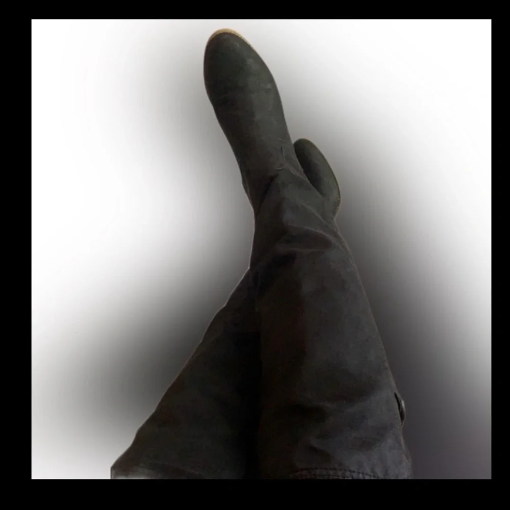 SUGAR OTK (Over the Knee) Slouchy Heeled Black Boots